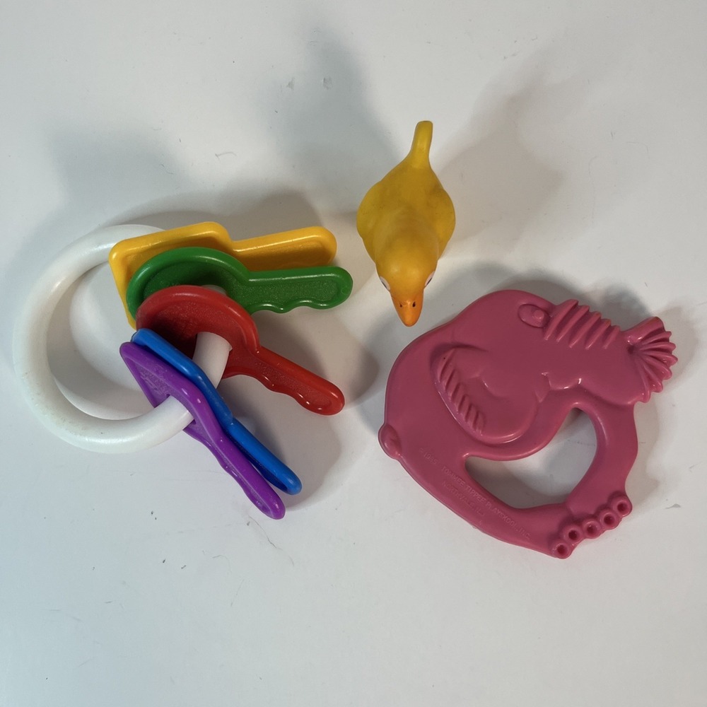 Vintage Lot of Toys The First Years 1975 Keys Playskool Bird 1985 Tommee Tippie